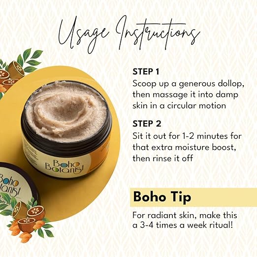 Boho Botanist Almond & Babassu Polishing Body Scrub - 200 gms