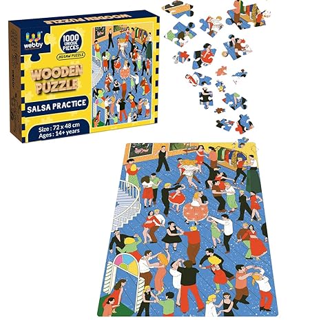 Webby Ballet Salsa Dancing Wooden Puzzle Fun & Challenging for Adult & 14+ Kids 1000 Pieces