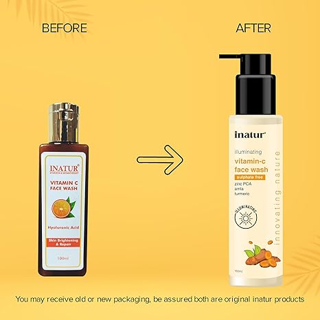 inatur Vitamin C Face Wash Cleanse Hydrate Glow - 100 ml