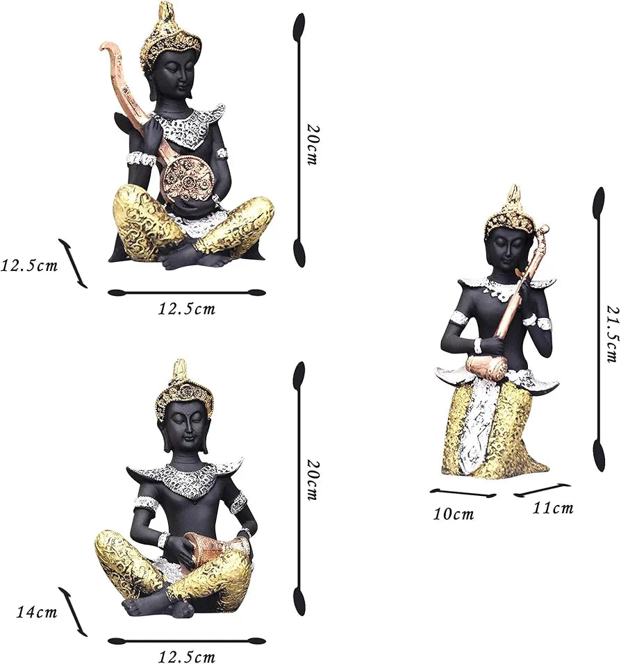 Mariner's Creation Buddha Statues showpiece Playing Musical Instruments size-12.5X10X22cm