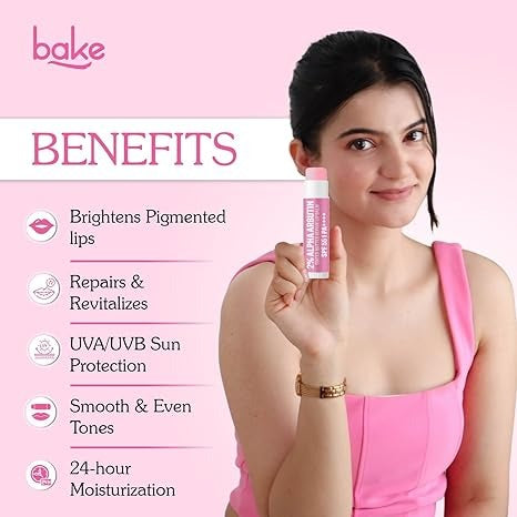 Bake 2% Alpha Arbutin Tinted Butter Brightening Lip Balm SPF 55 PA++++ - 5 gms