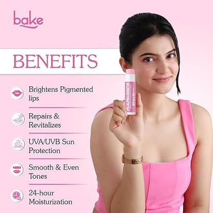 Bake 2% Alpha Arbutin Tinted Butter Brightening Lip Balm SPF 55 PA++++ - 5 gms