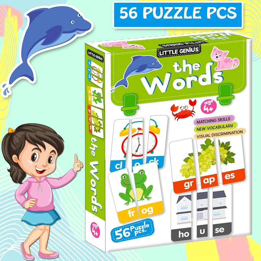 Hello Friend My First Word Addition  Puzzle Game Box Set for Kids – Early Learning Activity with Matching Skills, Colorful Fun Illustrations for Kids