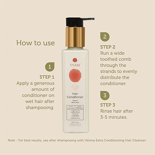 TVAM Henna and Aloe Vera Hair Conditioner - 200 ml