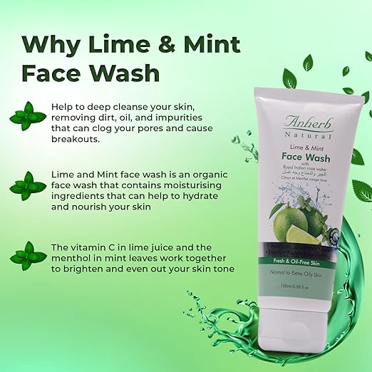 Anherb Lime & Mint Face Wash - 100 gms