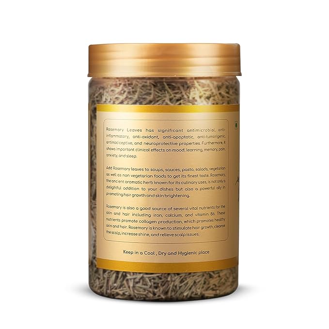 Organic Habits Rosemary Leaves | Egyptian Dried | for Seasoning, Tea & Hair - 100 Gms