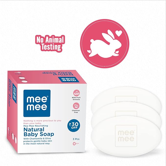 Mee Mee Gentle Baby Soap - 75 gms (Pack of 3)
