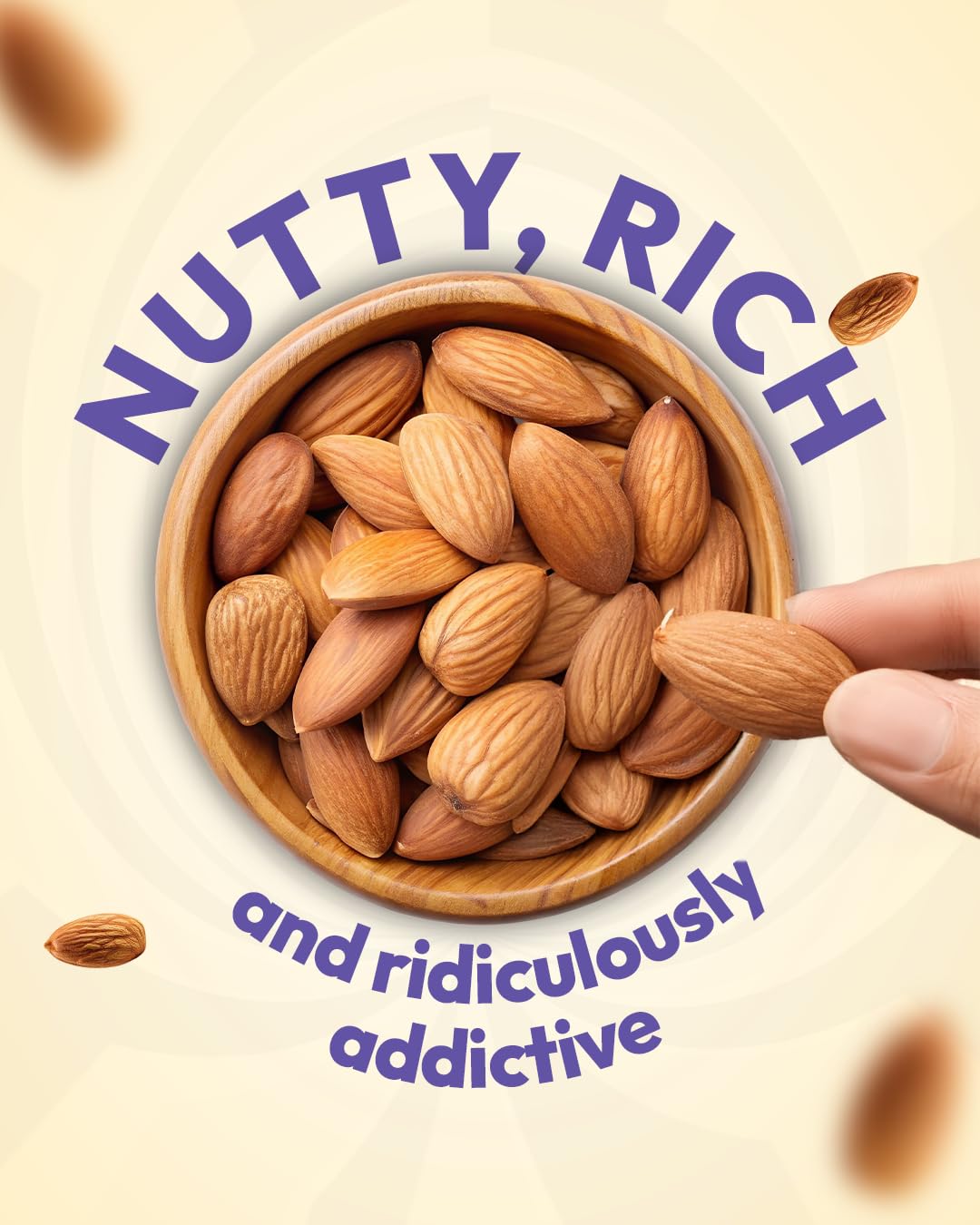 True Elements Almonds 500g - Clean and Premium Almonds | Badam Dryfruits | Healthy and Diet Snacks | Dry fruits for Festive Eating