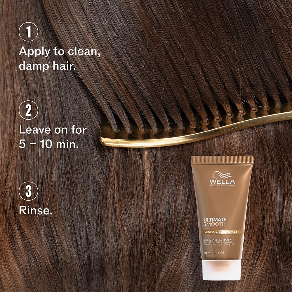 Wella Professionals Ultimate Smooth Mask with Squalane and Omega-9 for dry, dull & frizzy hair | 30ml