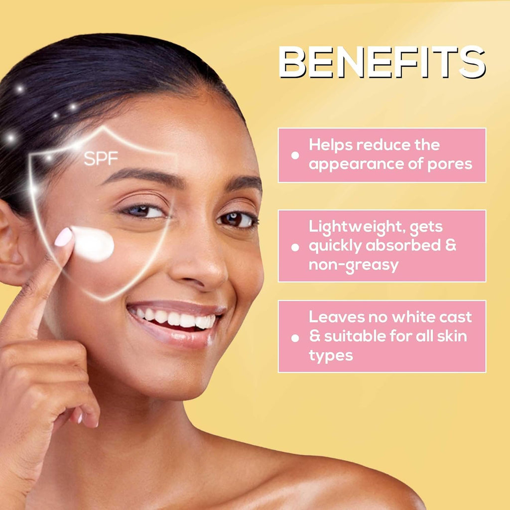 RENEE Pore Minimizing Sunscreen SPF 70 With 2% Niacinamide, 2% Peptide & 3% Multivitamins, 50Ml
