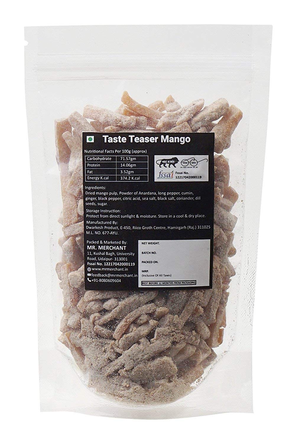 Mr. Merchant Taste Teaser Mango (Mango Slices), 400 grams