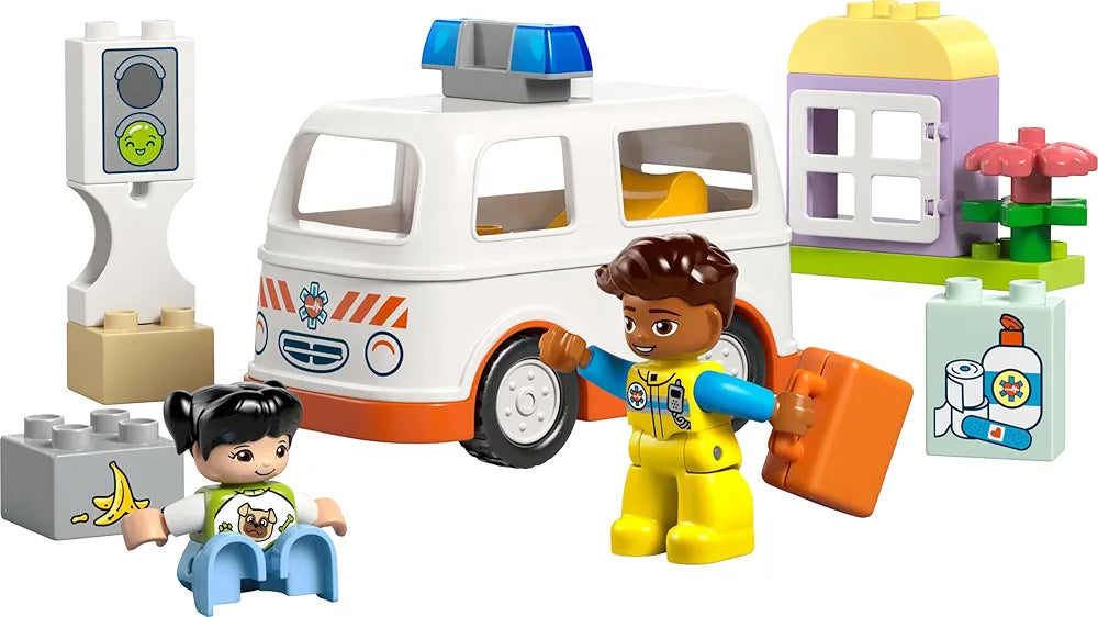 Lego Duplo Ambulance & Driver Educational Toy for Imaginative Toddler Pretend Play 10447