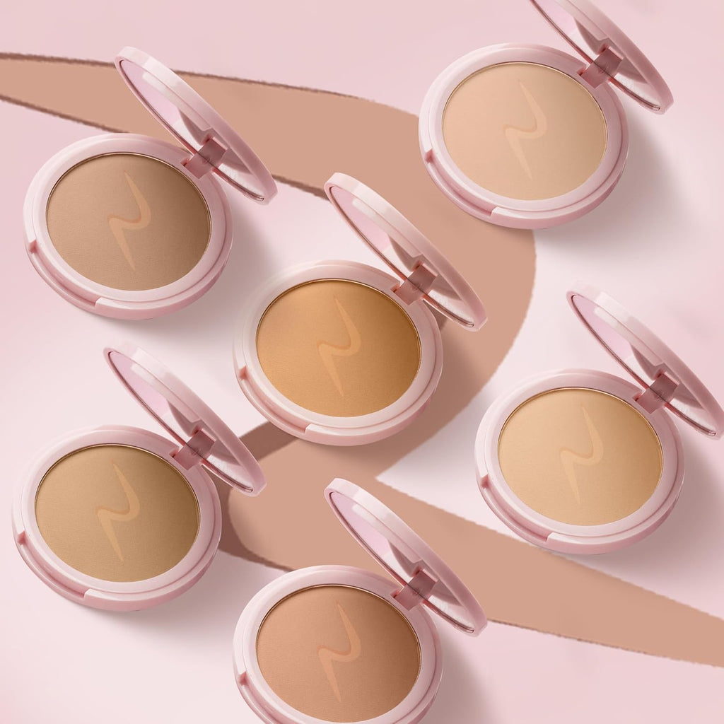 RENEE Bollywood Filter Blurring Compact - Cashew Swirl | Pore Minimising, Matte Finish, Full Coverage, Rich Pay-off | Blurs Pores & Blemishes | 9g