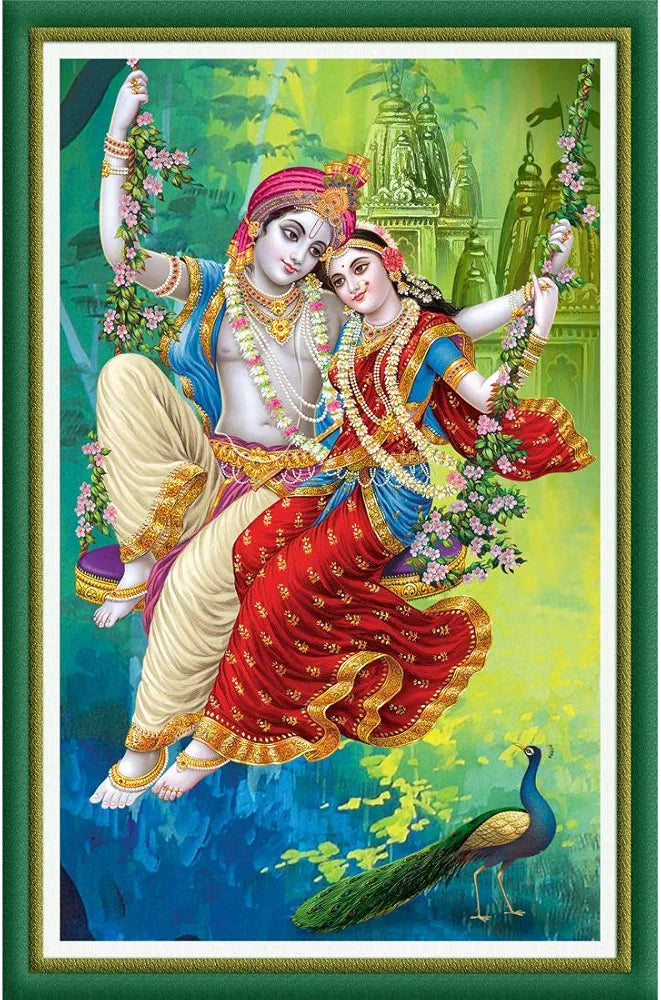 Rangoli MDF Wall Stick Decorative Panel 12x18 Wall Art P-1 Design-8