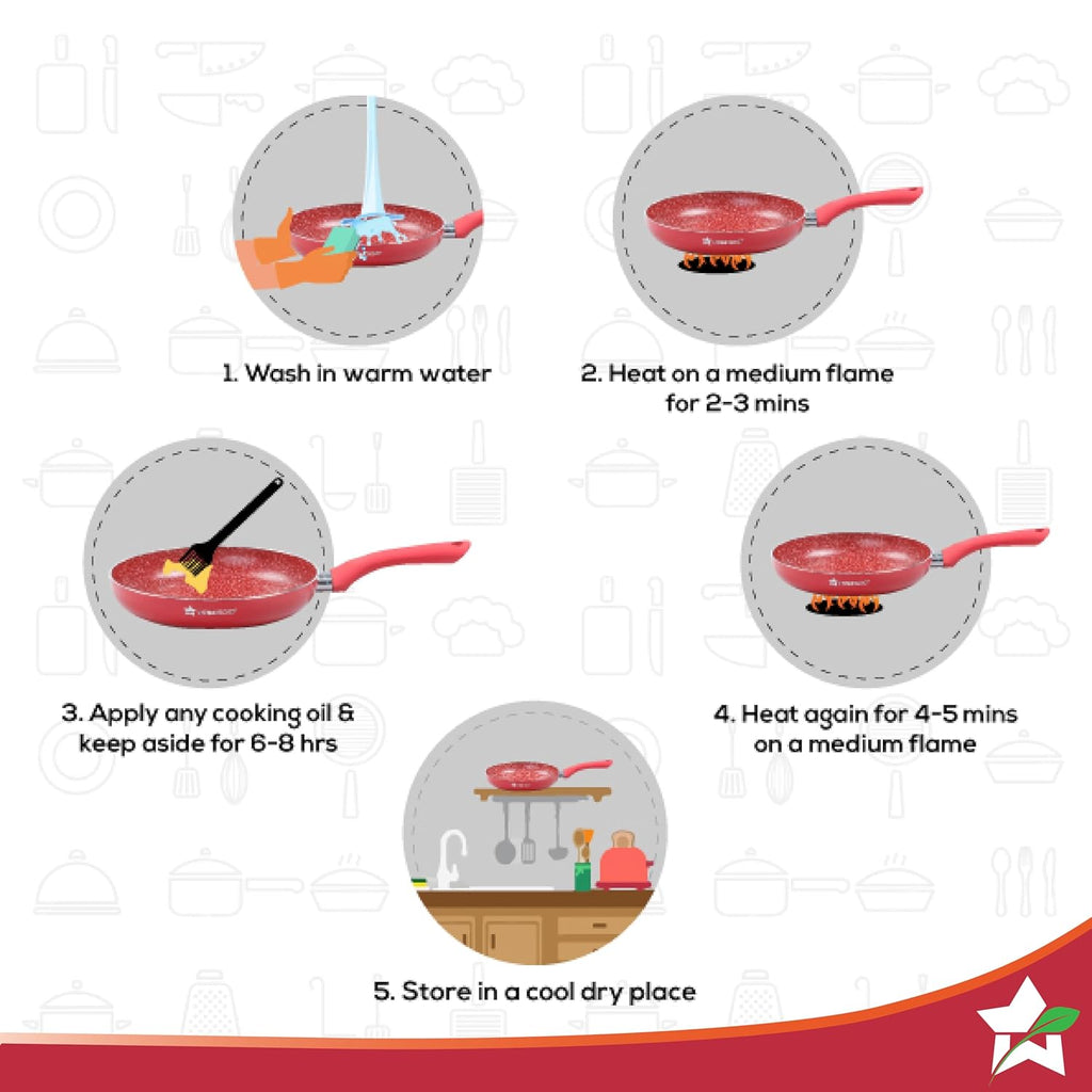 Wonderchef Royal Velvet 24 cm Non-Stick Fry Pan | Induction Bottom | Soft-Touch Handle