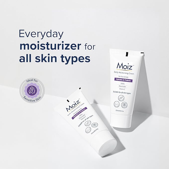 Moiz Daily Moisturizing Cream for Face & Body | Formulated With 9 Moisturizers - 50 Ml