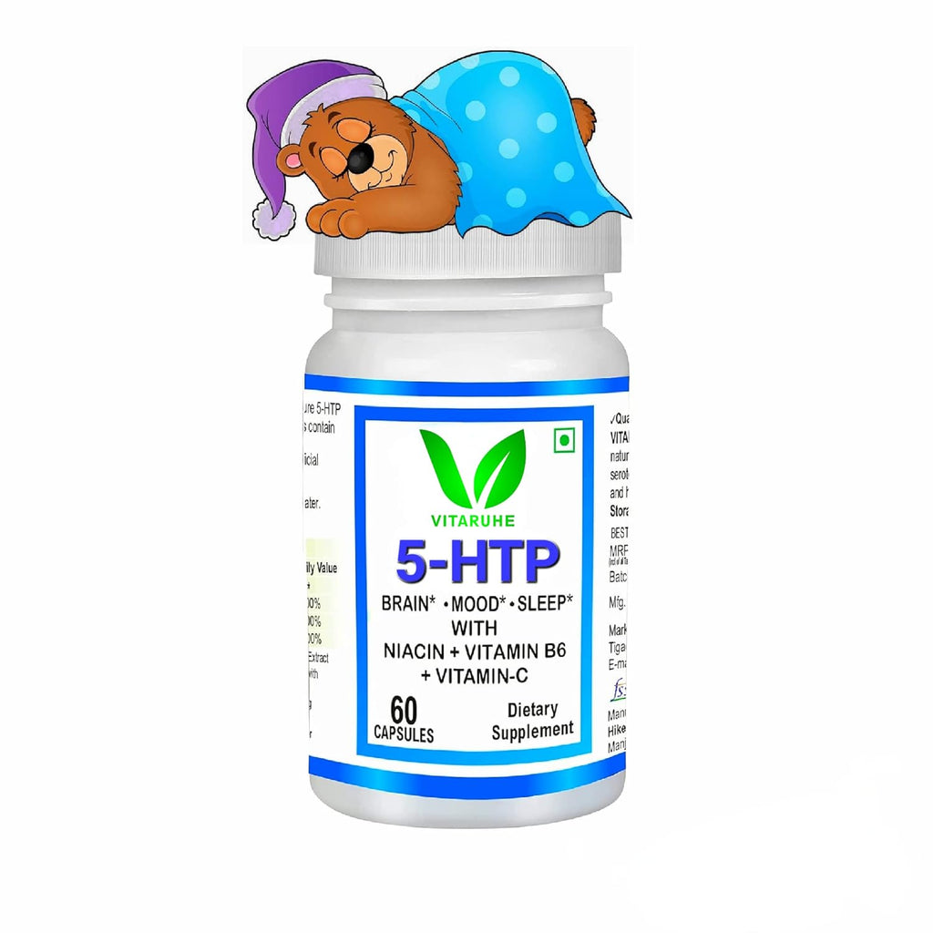 VITARUHE® 5-HTP Plus Formula 200 Mg for Mood, Stress, and Sleep Support, 60 Vegan Capsules