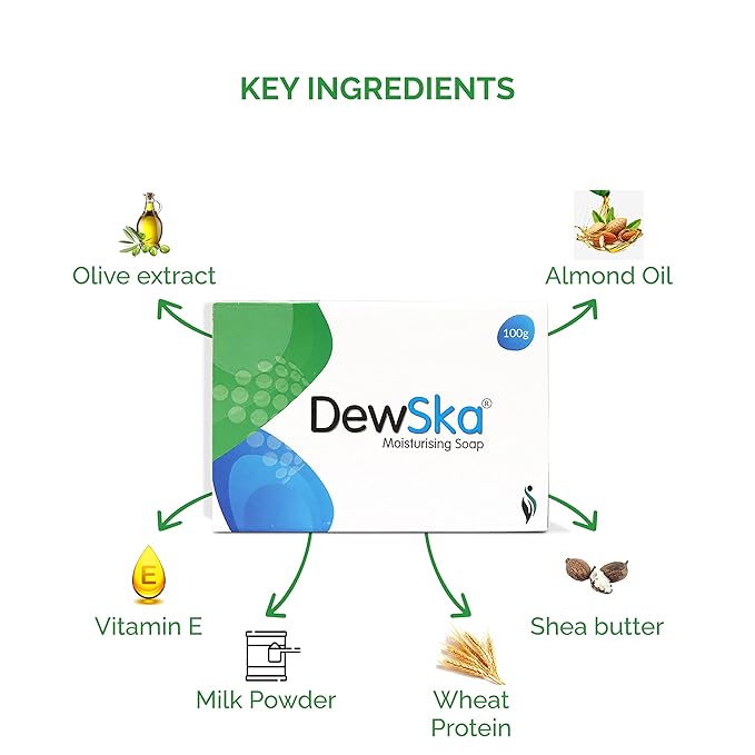 Skinska Naturals Dewska Moisturising Bathing Bar - 100 Gms | Pack of 3