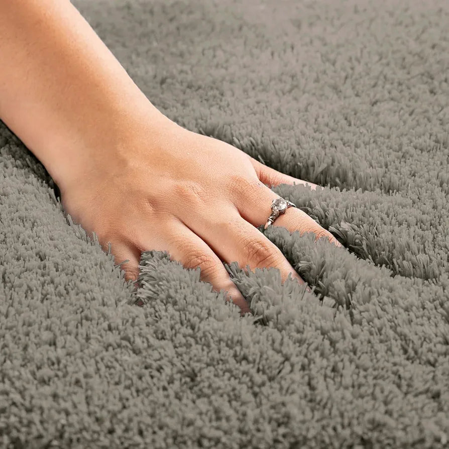 Luxe Home International Microfiber Rectangular Bath Mat Colour Taupe