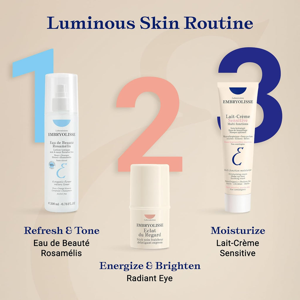 Embryolisse Lait Crème Sensitive Moisturizer. Hypoallergenic Face & Body Cream for All Skin Types With Aloe Vera & Shea Butter. Fragrance-Free & Suitable for Sensitive Skin, 100 ml