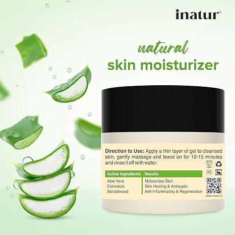 Inatur Organic Aloe Vera Gel Daily Moisturizer - 100 gms