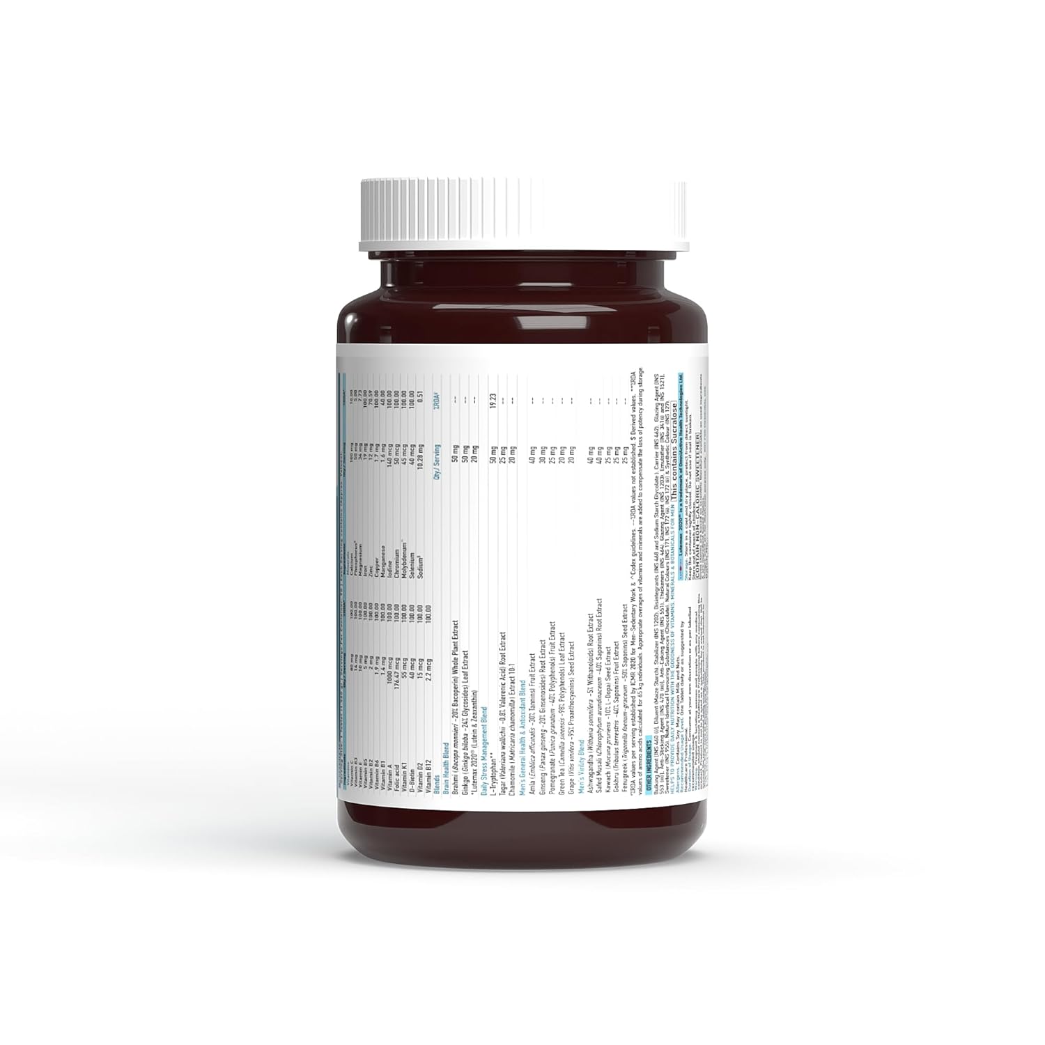 TrueBasics Advanced Multivitamin For Men (90 Tablets) | With Ashwagandha, Gokhru & Kawach, Vitamin D3 and Multiminerals | For Immunity, Energy, Strength & Stamina