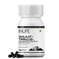 INLIFE Shilajit with Safed Musli | Ashwagandha, Tribulus (Gokshura) Capsules For Men and Women | Strength and Stamina | Ayurvedic Wellness Supplement - 90 Vegetarian Capsules