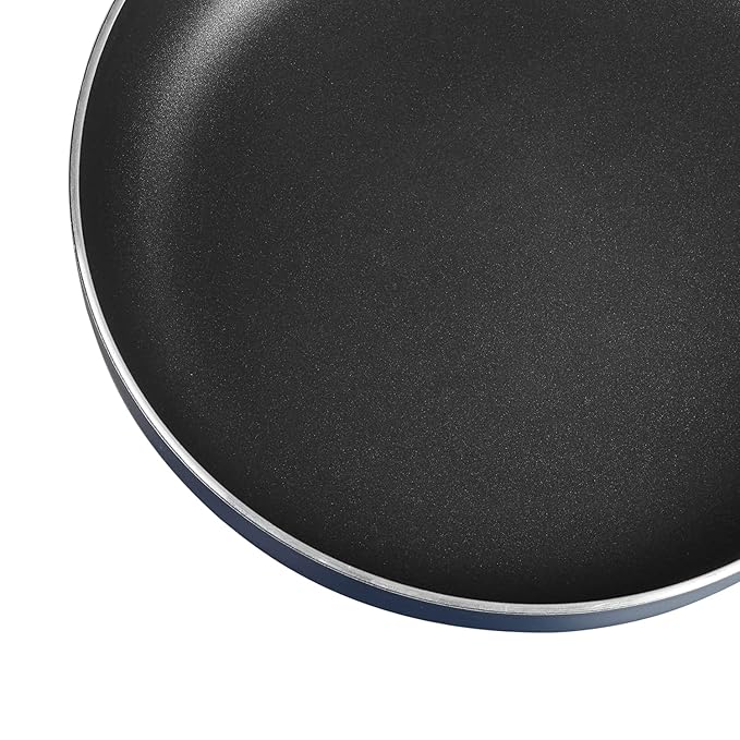 Vinod Zest Aluminium Non Stick Deep Frypan with Glass Lid - 26 cm | 3 Layer Ceramic Coating | 3 mm Extra Thick | Skillet Pan