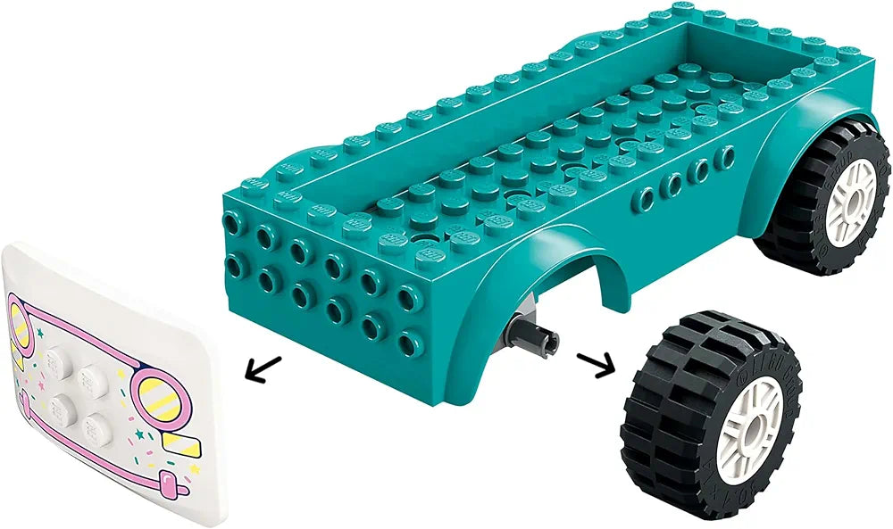 Lego Friends Heartlake City Ice Cream Truck Pretend-Play Building Kit 42644 Building Blocks Toys for 4+ Gift for Boys and Girls