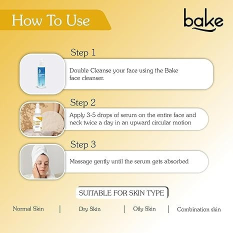 Bake 2% Hyaluronic Acid Face Serum Sunscreen SPF 50 PA+++ - 30 ml