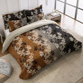 The Home Style Supersoft Cotton Feel Glace Cotton Elastic Fitted Printed Queen Size Double Bed Bedsheet Wih 2 Pillow Cover 400 TC Cocoa Brown