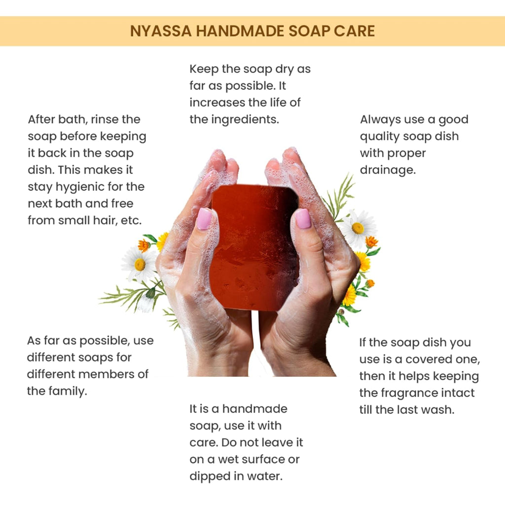 Nyassa Sacred Sandalwood Natural Bathing Handmade Soap - 150 Gms