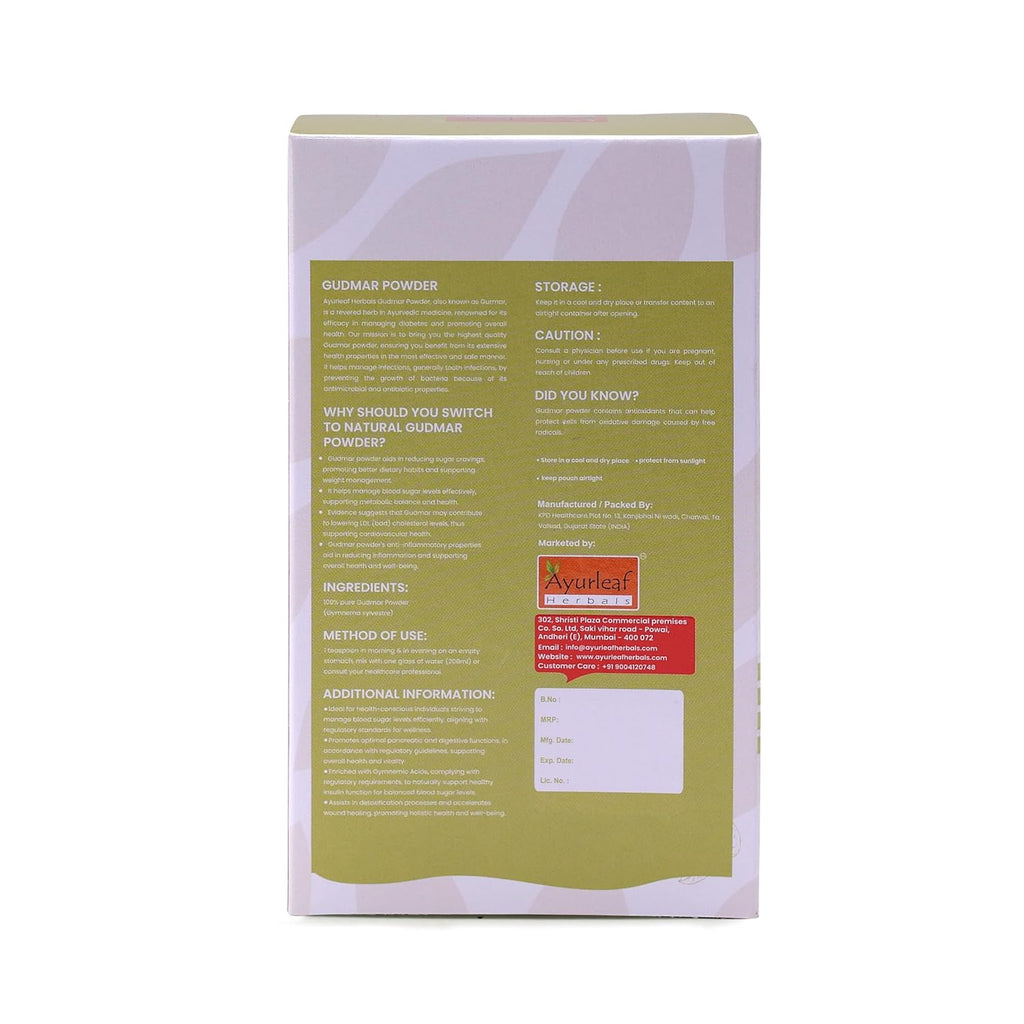 Ayurleaf Herbals Gudmar Powder - 200 Gms