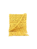 Astrid Handmade Macrame Flap Over Sling Bag For Girls And Women Colour Yellow