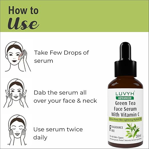 Luvyh Green Tea Face serum with Vitamin C - 30 ml