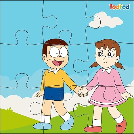 TodFod Wooden Jigsaw Puzzles Toy for Kids & Children Doremon & Friends 54 Pieces 6 in 1 Jigsaw Puzzles