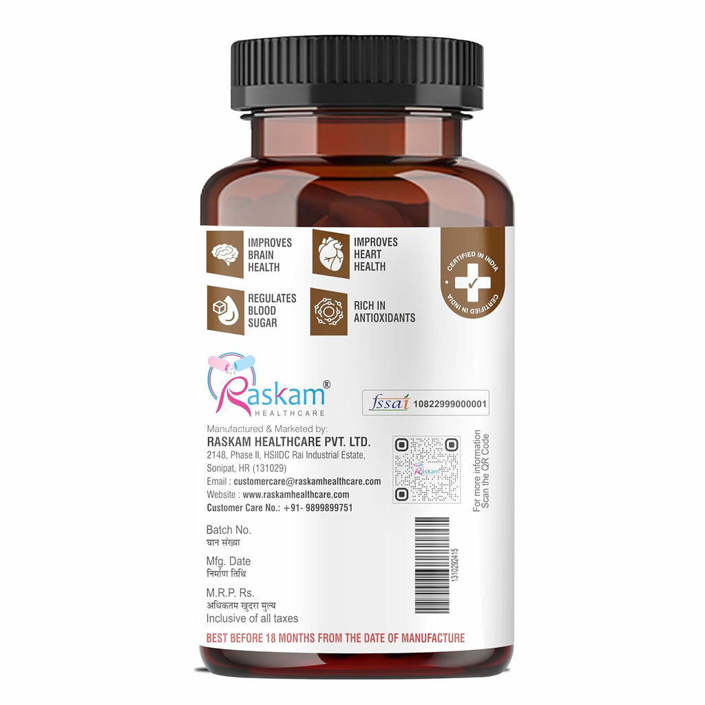 Black Garlic Capsules, Natural Superfood, 60 Veg Capsules, Improves Heart Health, Boosts Immune System