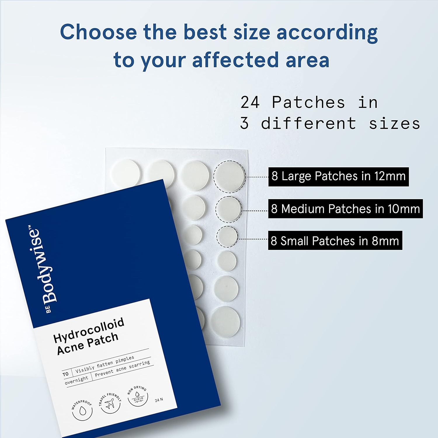 BeBodywise Hydrocolloid Acne Pimple Patch -24 pcs