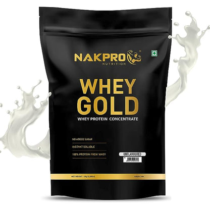 Nakpro Gold Whey Protein Concentrate Unflavoured - 1000 gms