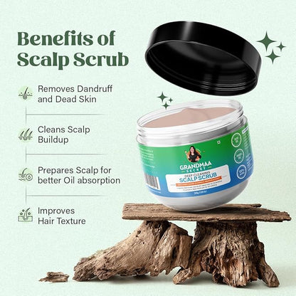 Nidhiâ€™s Grandmaa Secret Scalp Scrub for Dandruff | Reduces Buildup, Dead Skin & Itchiness - 200 Gms
