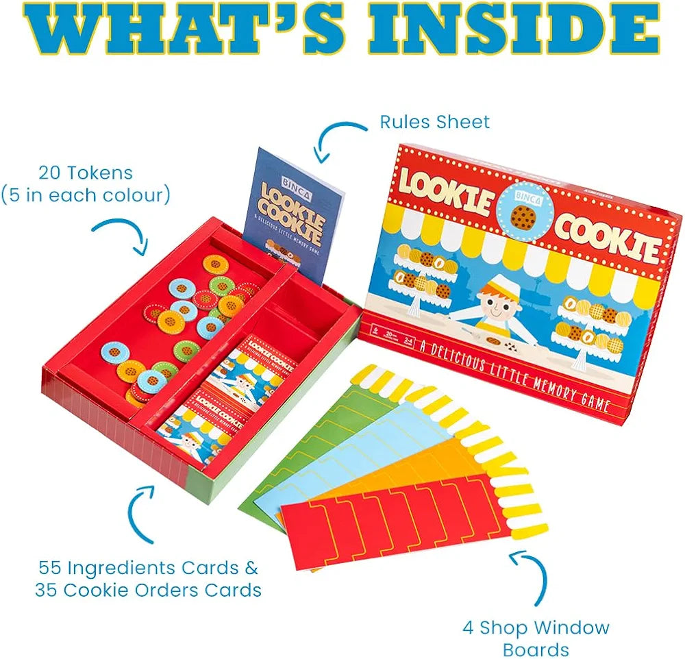 Binca Lookie Cookie - A Memory Card Game for Kids Ages 6 and Up | Fun Memory and Concentration Building Game | Gift to Build Cognitive Skills for Ages 4,5,6