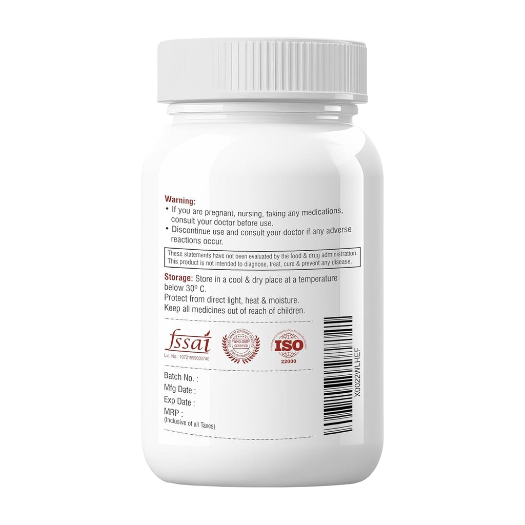 Biotrex Nutraceuticals Myo Inositol 750mg, Pcos, Brain & Nerve Health, 99% High Purity Grade Inositol, Fat Metabolism - 60 Vegetarian Capsules