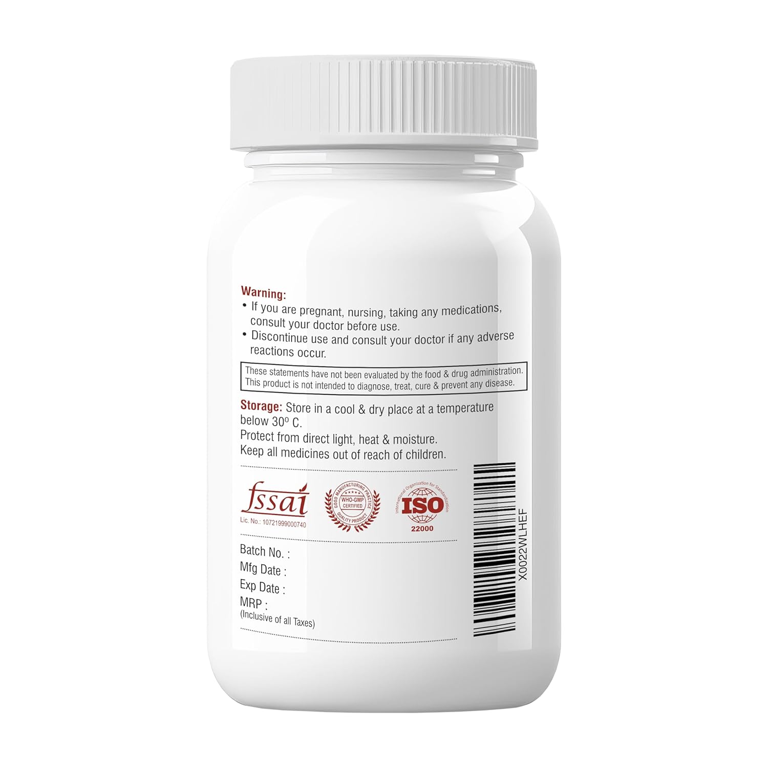 Biotrex Nutraceuticals Myo Inositol 750mg, Pcos, Brain & Nerve Health, 99% High Purity Grade Inositol, Fat Metabolism - 60 Vegetarian Capsules