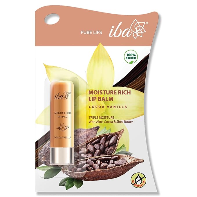Iba Pure Lips Moisture Rich Lip Balm - Cocoa Vanilla - 4.5 Gms
