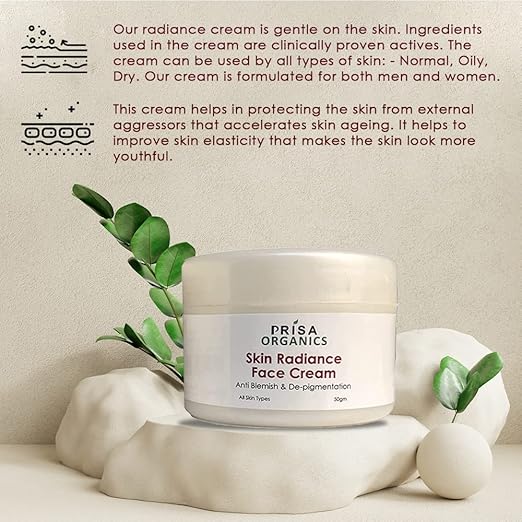 Prisa Organics Skin Radiance Face Cream - 50 gms