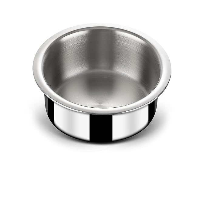 Stahl Triply Stainless Steel Artisan Tope with Lid 14cm, 1.0 Liters - 690 gms
