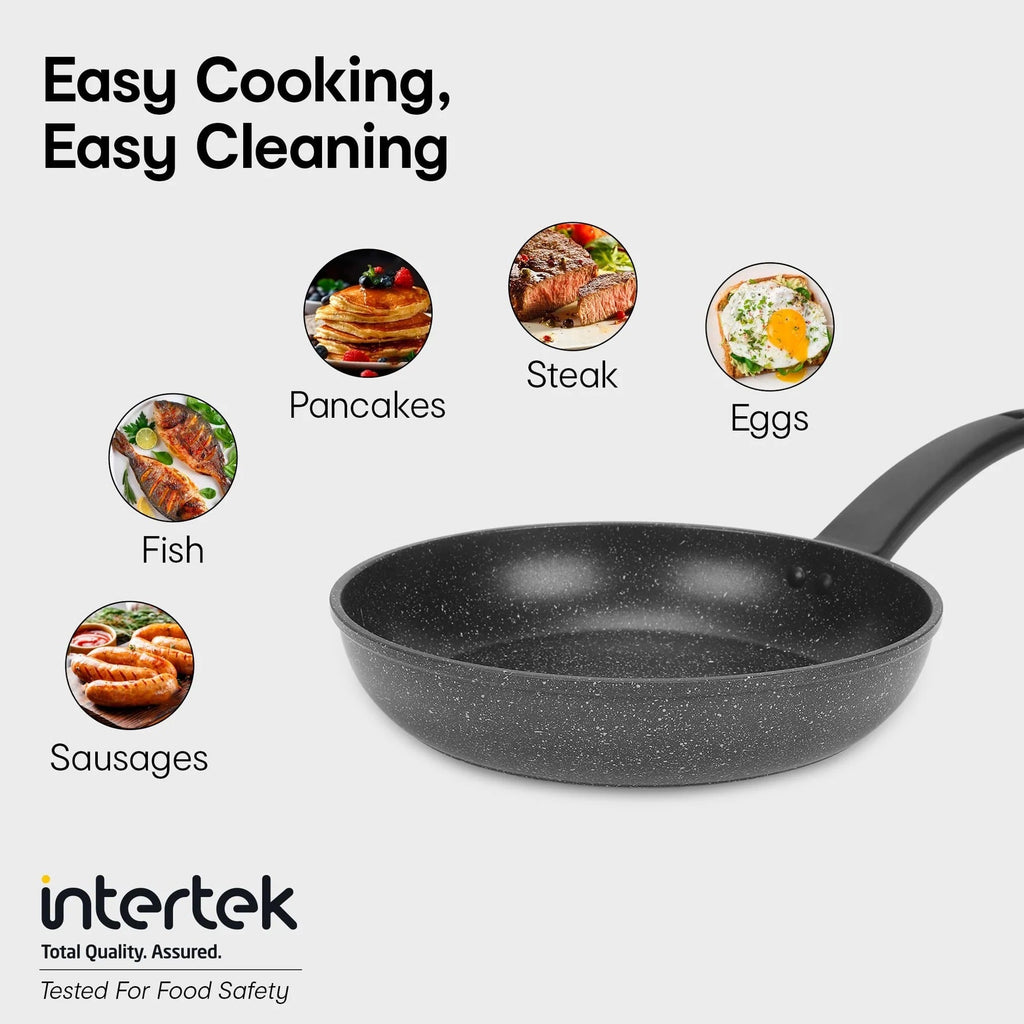 Anko Australia Non-Stick Aluminium Frying Pan 24cm 3.5mm 3-Layer Granite Omelet Egg Pan Induction