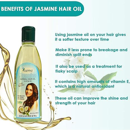 Kazima Jasmine Herbal Hair Oil - 100 ml (Pack of 2)