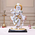 CraftVatika Krishna Playing Flute Standing Idol Statue Marble Dust Krishana Dancing Krishna Ji