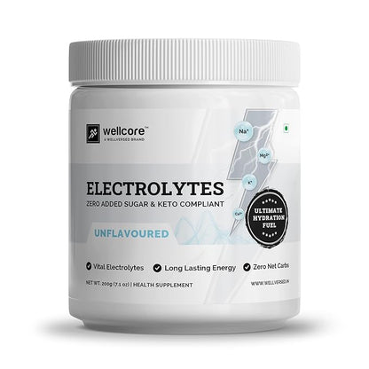 Wellcore Electrolytes Unflavoured - 200 gms